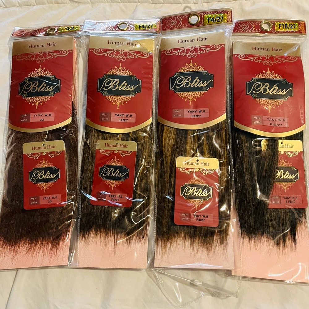 Bliss Human Hair Weft Packs - Brown with Blonde Highlights